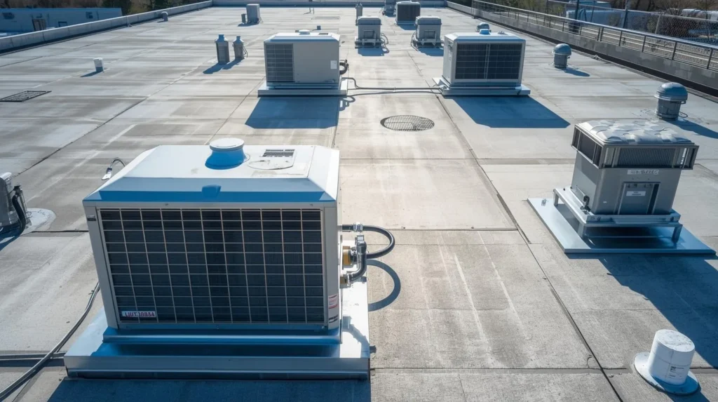 Commercial roofing issues on a business property in Dyersburg TN requiring professional inspection