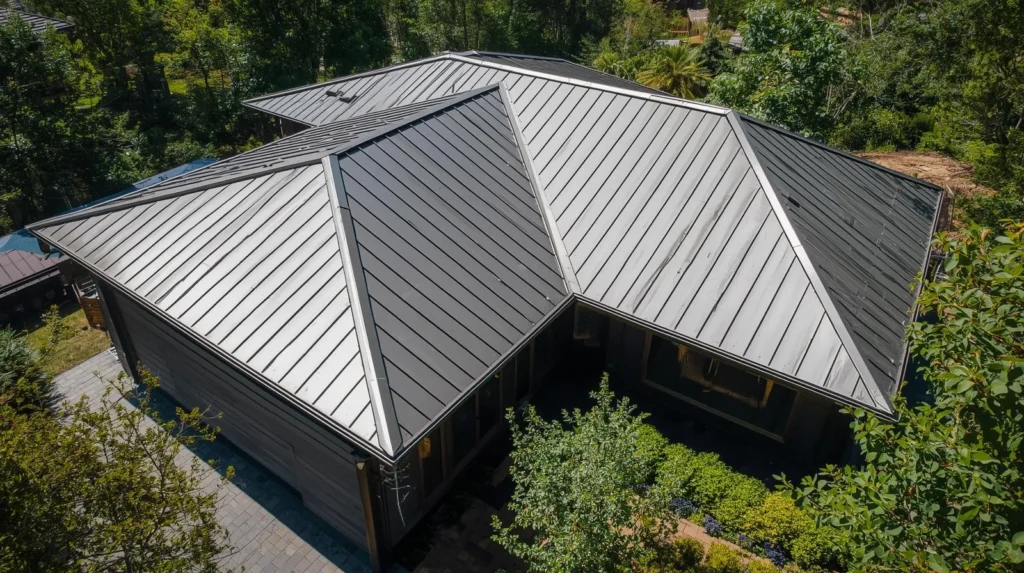 Metal roofing installed on a residential property in Ooltewah TN for long-term durability