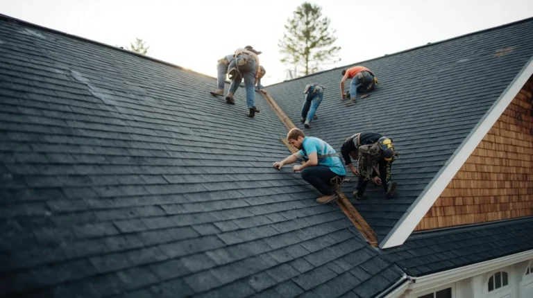 Professional roof installation on a residential home in West Knoxville TN